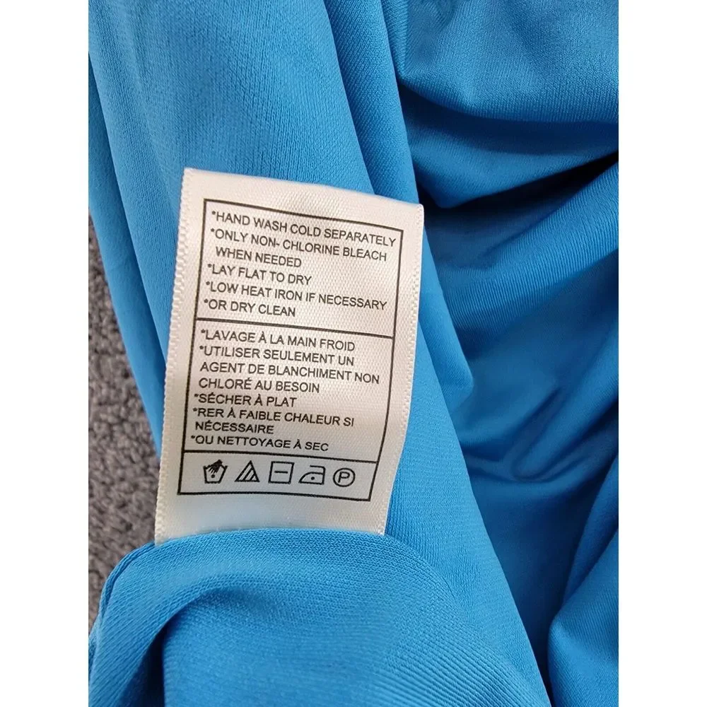 Steve Madden Ayana Dress Women's L Atlantic Blue One Shoulder Neckline Pull On~ - Picture 12 of 14